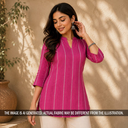 Pintex Gota Patti Cotton Fabric - F7183