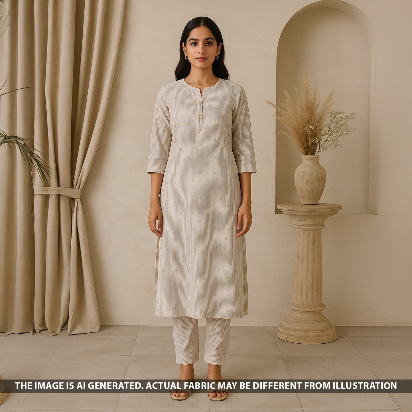 Zari Work Banarasi Tissue Fabric - F5410