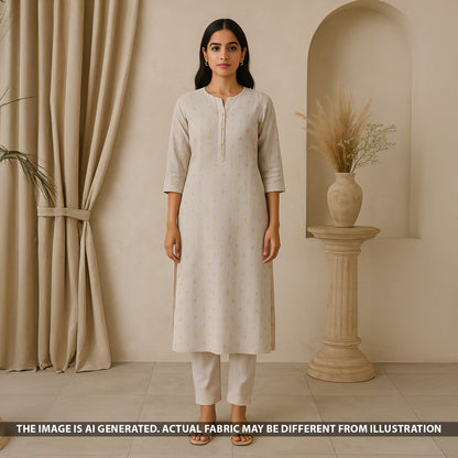 Zari Work Banarasi Tissue Fabric - F5410