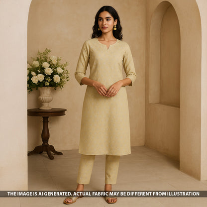 Zari Work Pure Silk Fabric - F5415