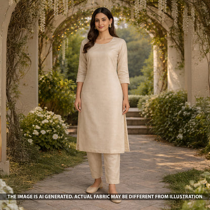 Zari Weave Pure Tissue Fabric - F5423