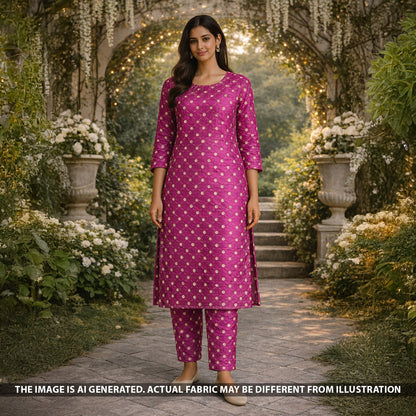 Bandhani Chanderi Silk Fabric - F5424