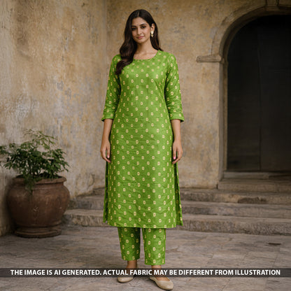 Bandhani Chanderi Silk Fabric - F5426