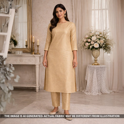 Zari Weave Pure Tissue Fabric - F5431