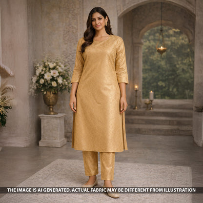 Zari Weave Pure Tissue Fabric - F5432