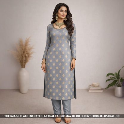 Zari Work Banarasi Brocade Silk Fabric - F5452