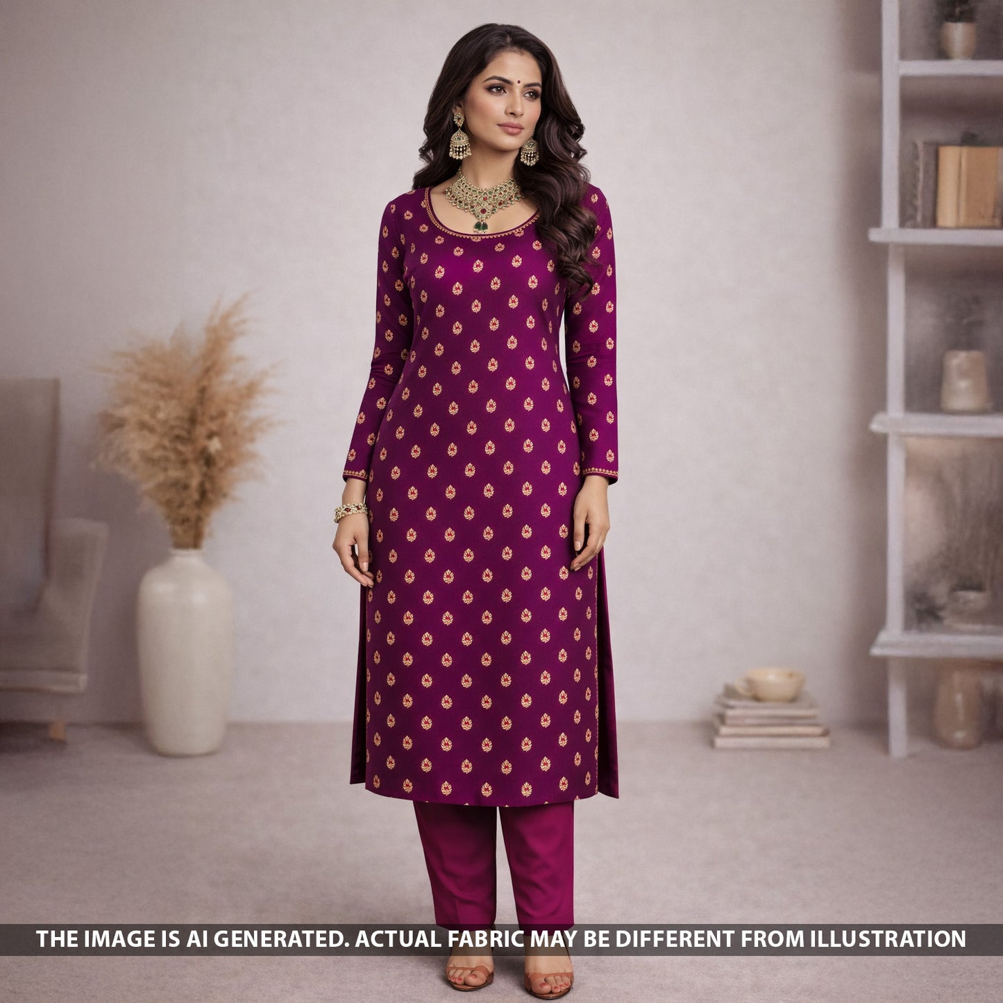 Zari Work Banarasi Brocade Silk Fabric - F5454