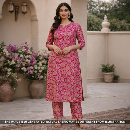 Zari Work Banarasi Brocade Silk Fabric - F5463