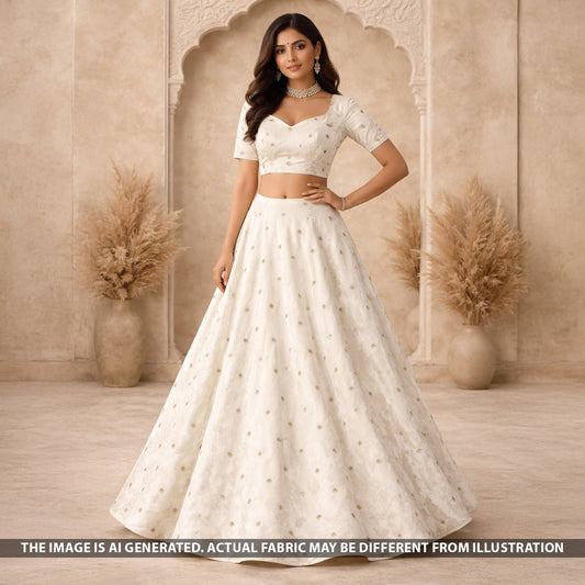 Dyeable Zari Sequins Work Velvet Fabric - F5471