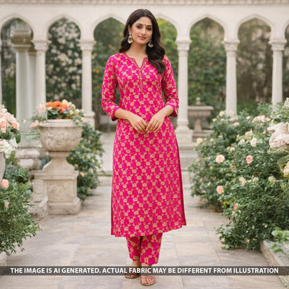 Zari Work Brocade Silk Fabric - F5497