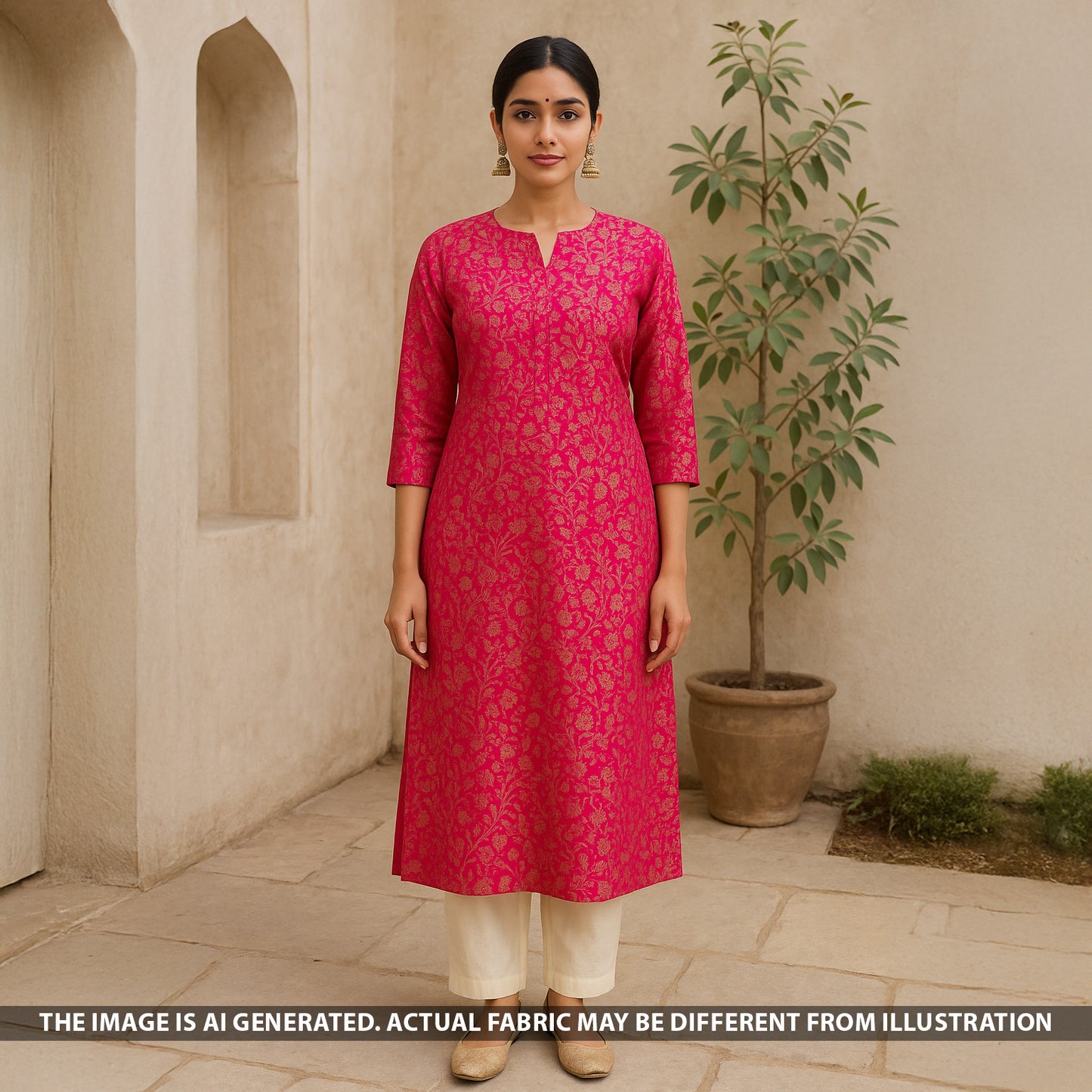 Banarasi Brocade Silk Fabric - F5343