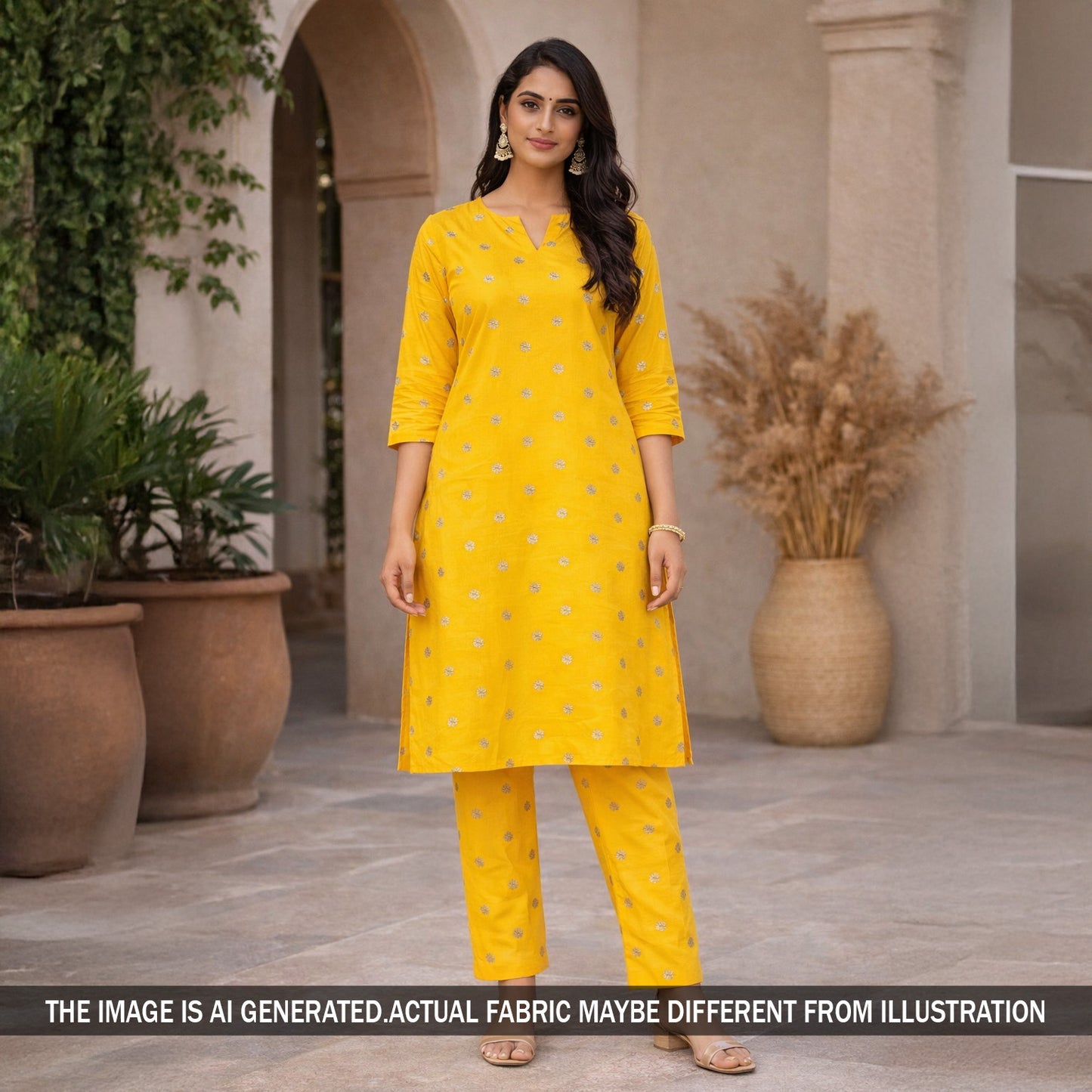 Zari Buti Work Banarasi Brocade Fabric - F5854