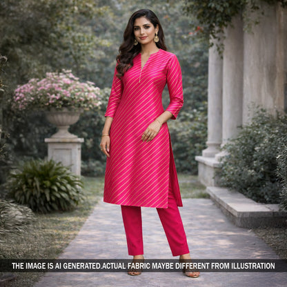 Leheriya Zari Work Brocade Silk Fabric - F5851