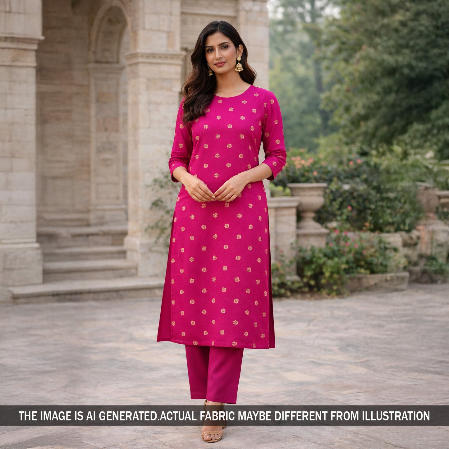 Zari Buti Work Brocade Silk Fabric - F5858