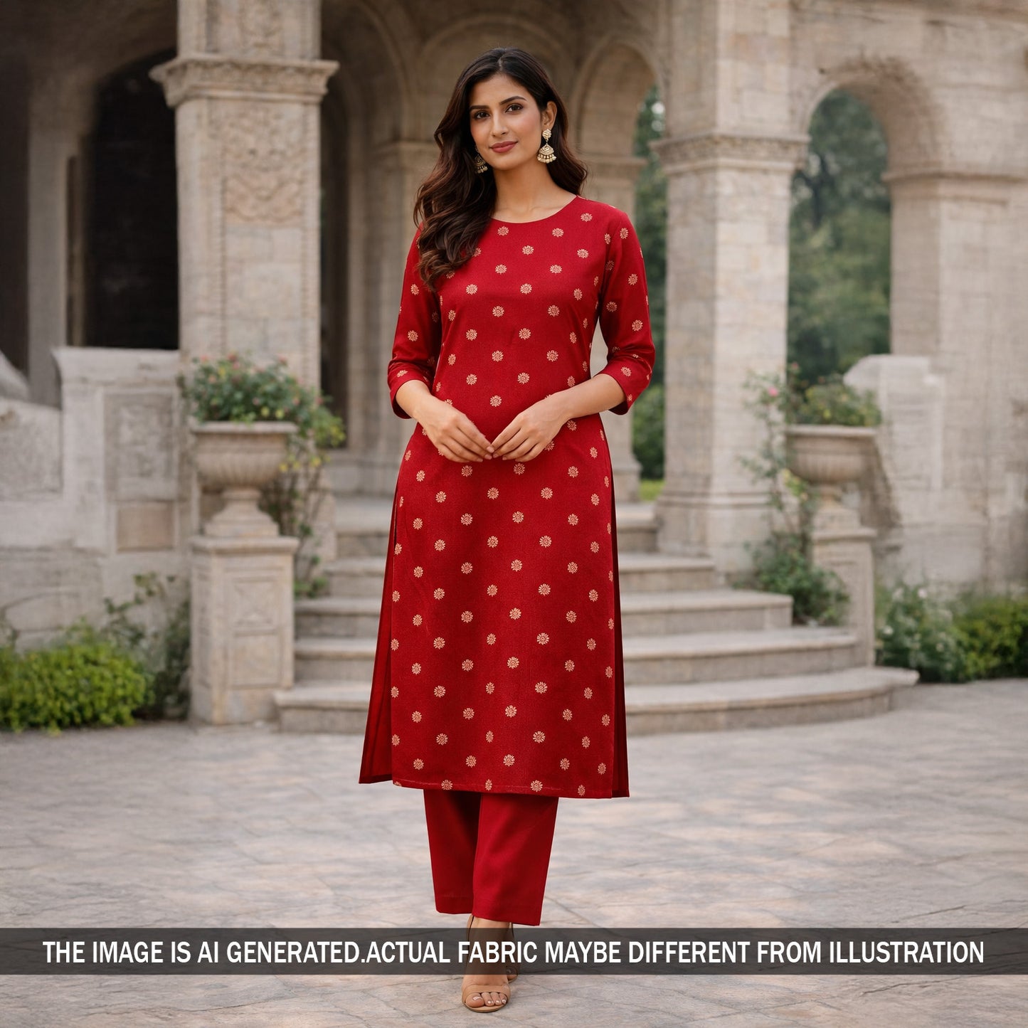 Zari Buti Work Brocade Silk Fabric - F5859