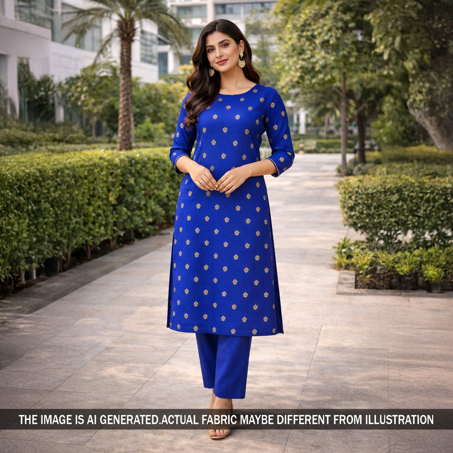 Zari Buti Work Brocade Silk Fabric - F5869