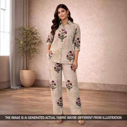 Block Print Cambric Cotton Fabric - F5871