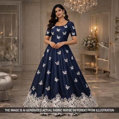 Thread Work Denim Fabric - F5914