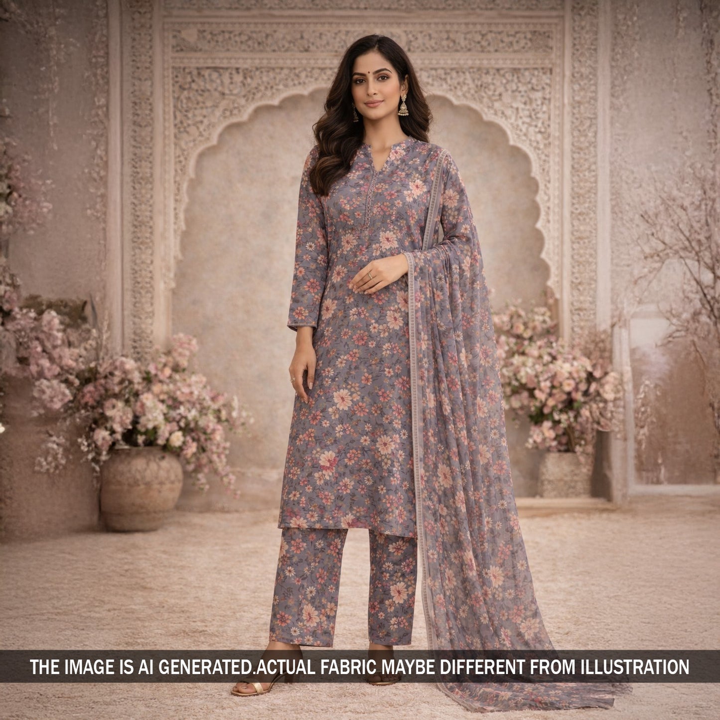 Digital Print Cambric Cotton Fabric - F5942