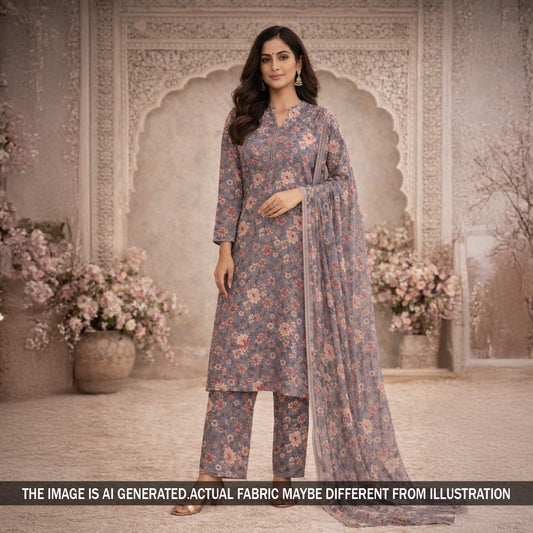 Digital Print Cambric Cotton Fabric - F5942