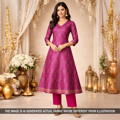 Self Jacquard Brocade Fabric - F5797