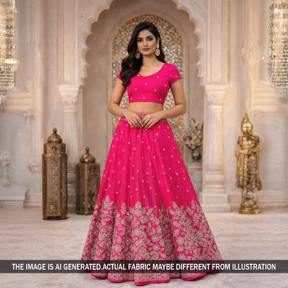 Cut Dana Zari Sequins Work Crepe Fabric - F5836