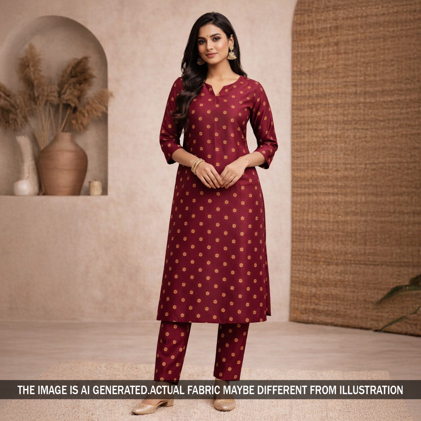 Zari Buti Work Banarasi Brocade Fabric - F5840