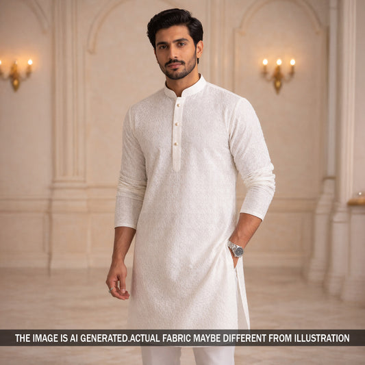 Thread Sequins Embroidered Satin Silk Fabric - F5845