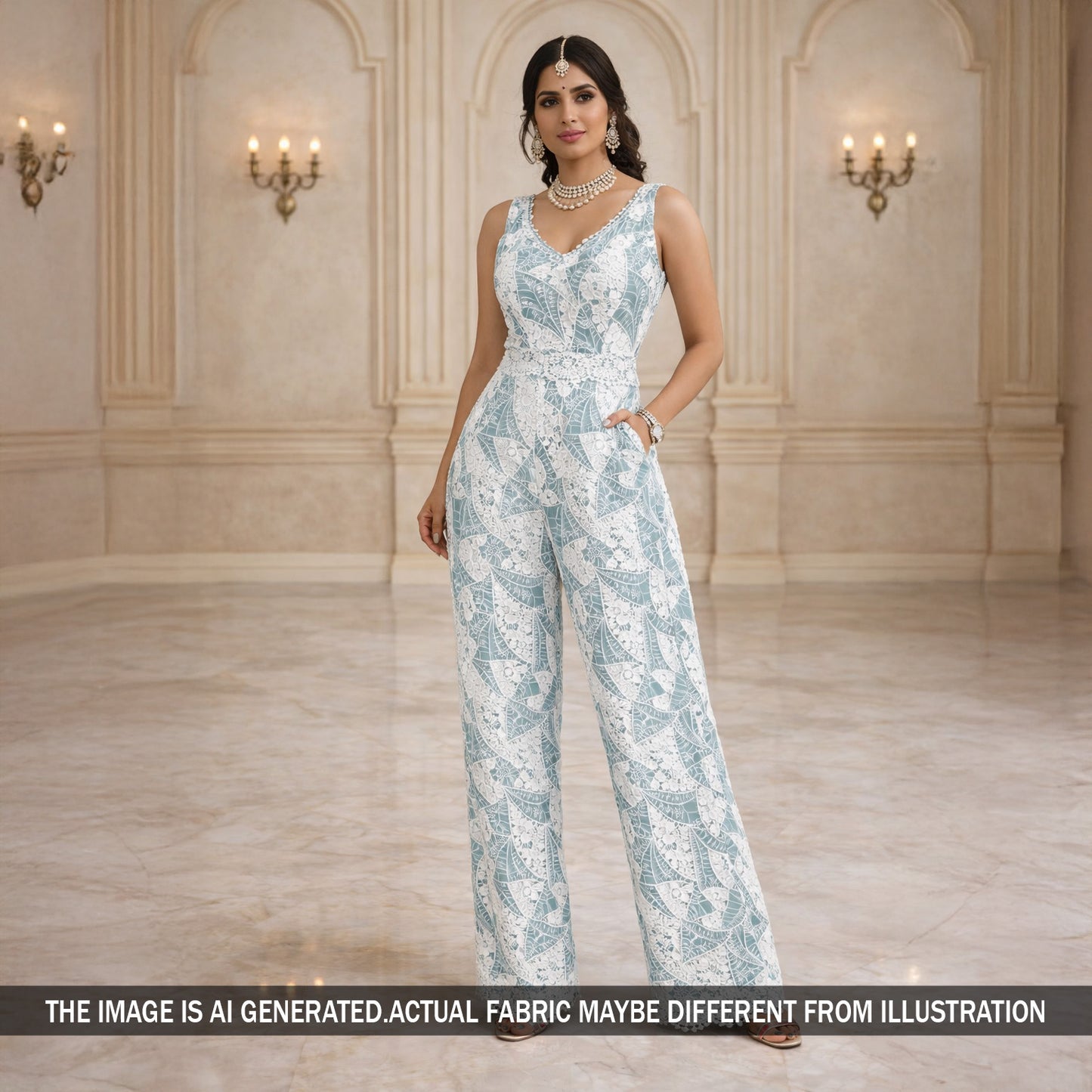 Imported Cut Work Lace Fabric - F5848