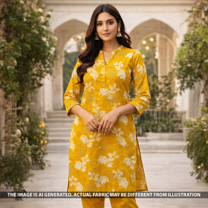 Digital Print Thread Sequins Work Chinnon Chiffon Fabric - F5653