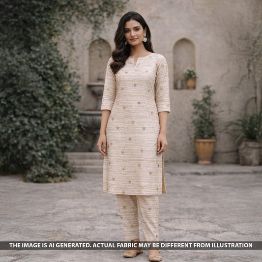 Cut Dana Zari Sequins Work Crushed Tissue Dupatta Fabric - F5672