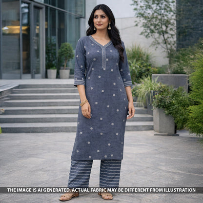 Thread Buti Handloom Cotton Fabric - F5699