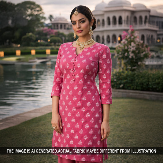 Block Print Cotton Fabric - F5773