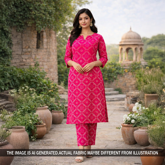 Bandhani Print Cotton Fabric - F5776