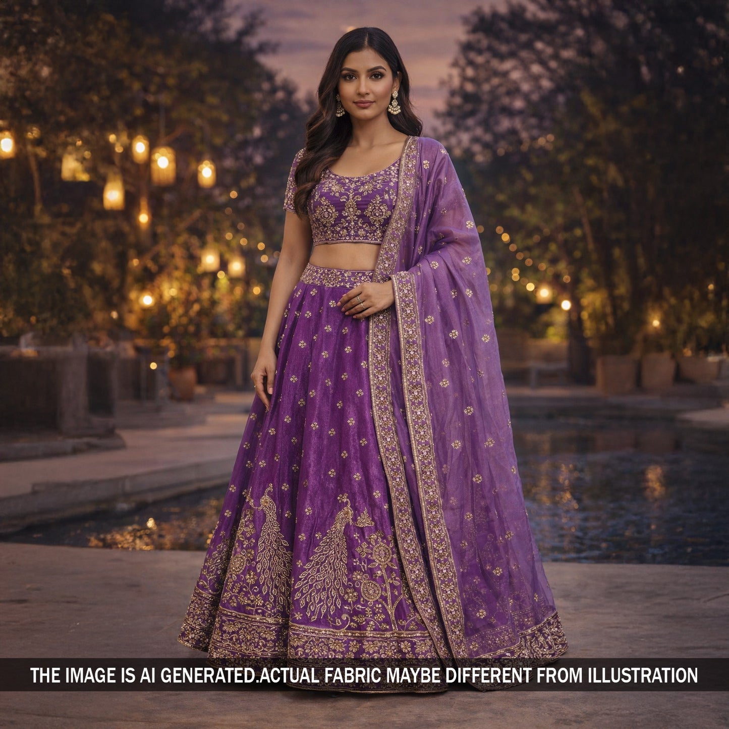 Cut Dana Zari Sequins Embroidered Shimmer Tissue Fabric - F5782