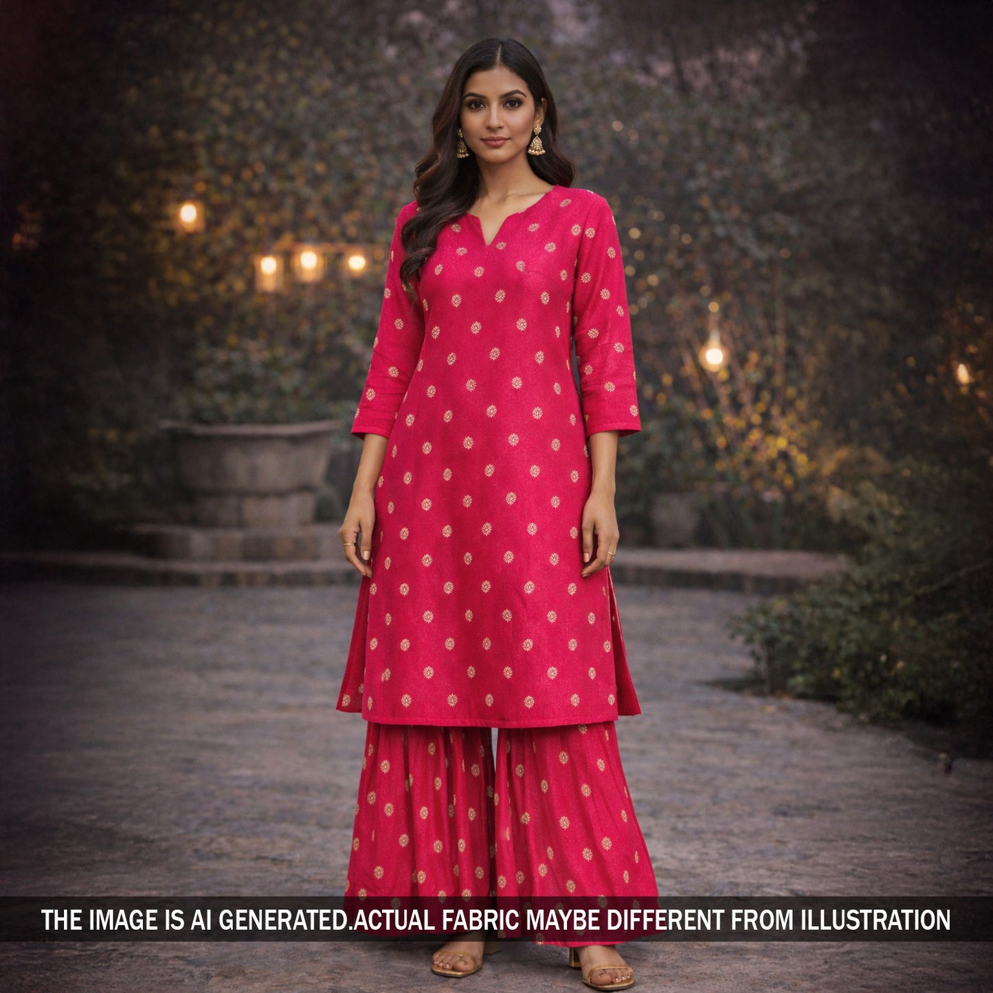 Zari Buti Lurex Work Shimmer Tissue Fabric - F5786