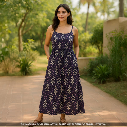 Printed Rayon Cotton Fabric-F4509