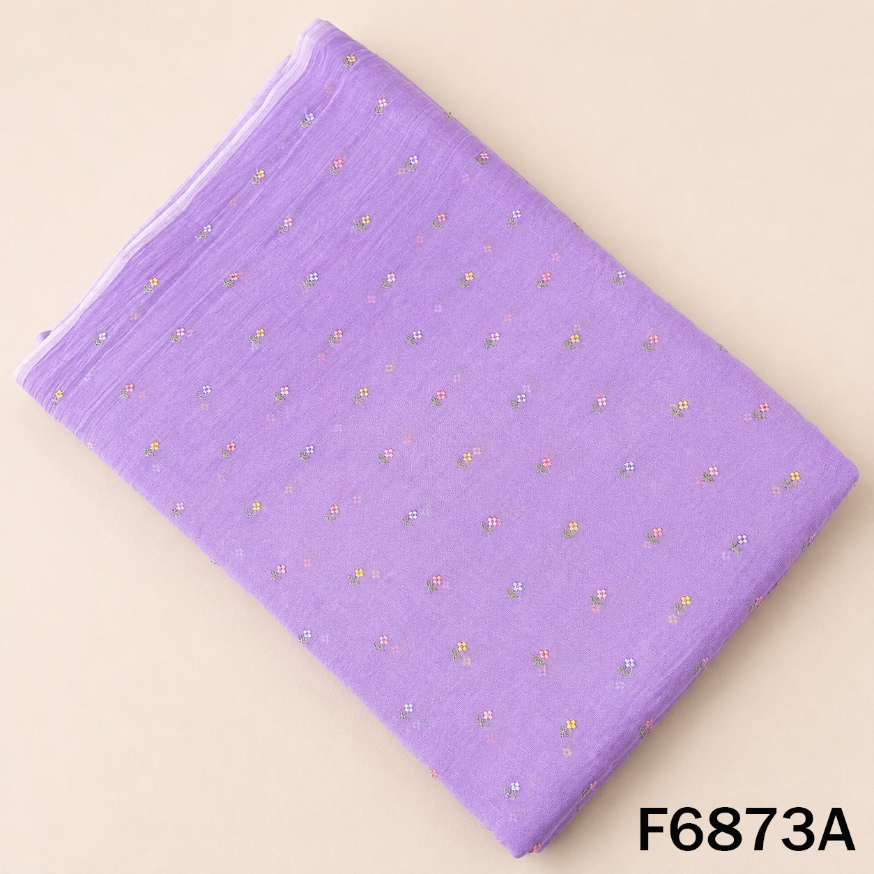 Thread Work Mul Chanderi Fabric - F6873