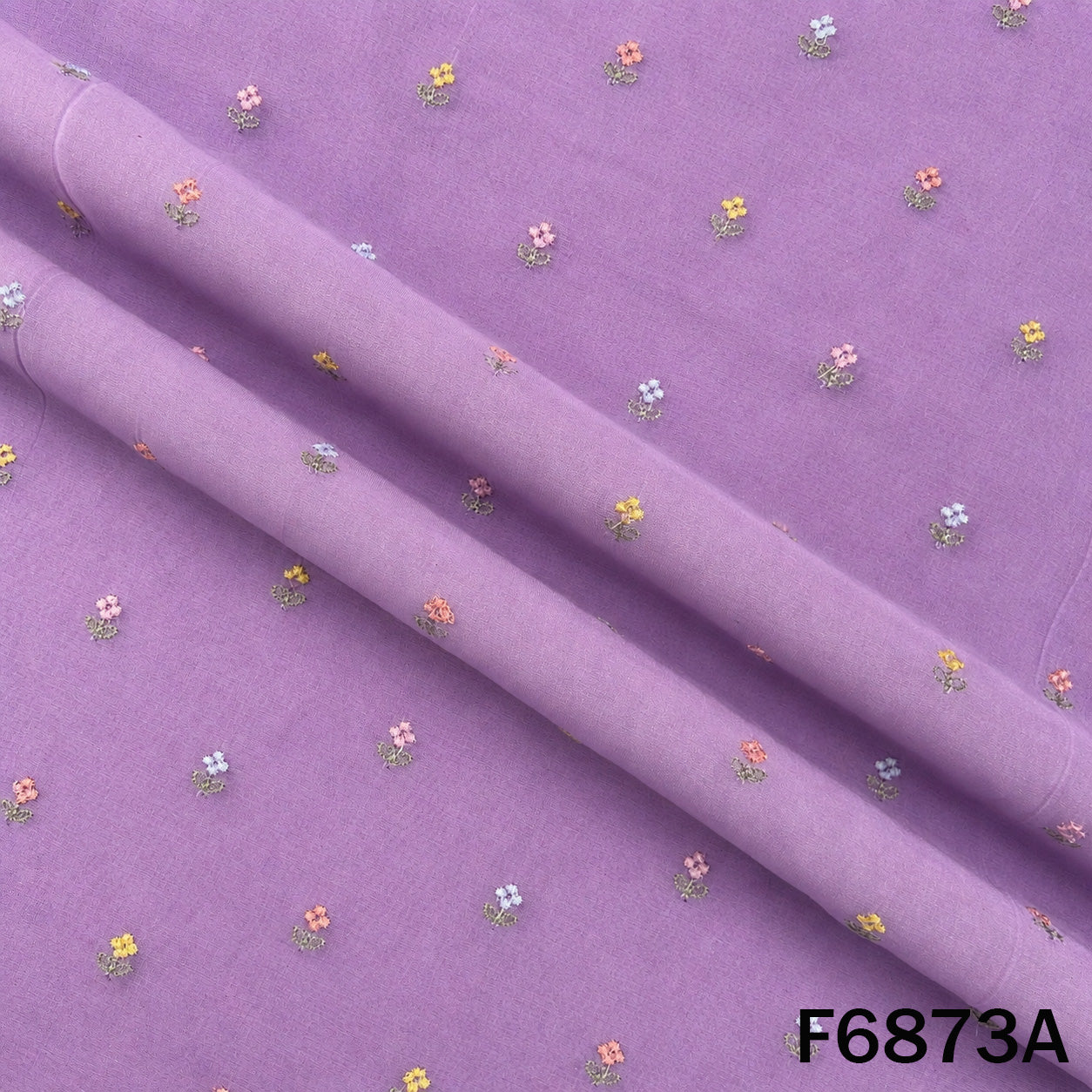 Thread Work Mul Chanderi Fabric - F6873