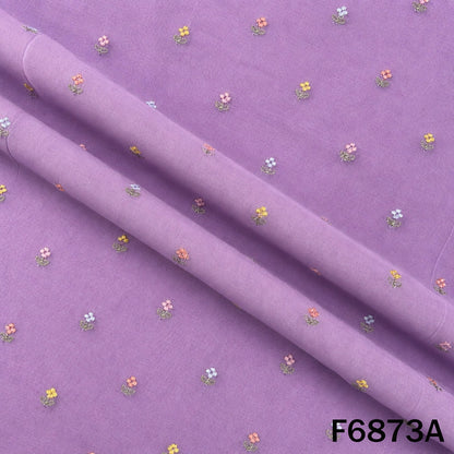 Thread Work Mul Chanderi Fabric - F6873