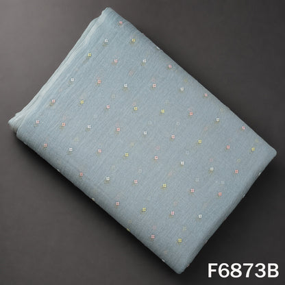 Thread Work Mul Chanderi Fabric - F6873