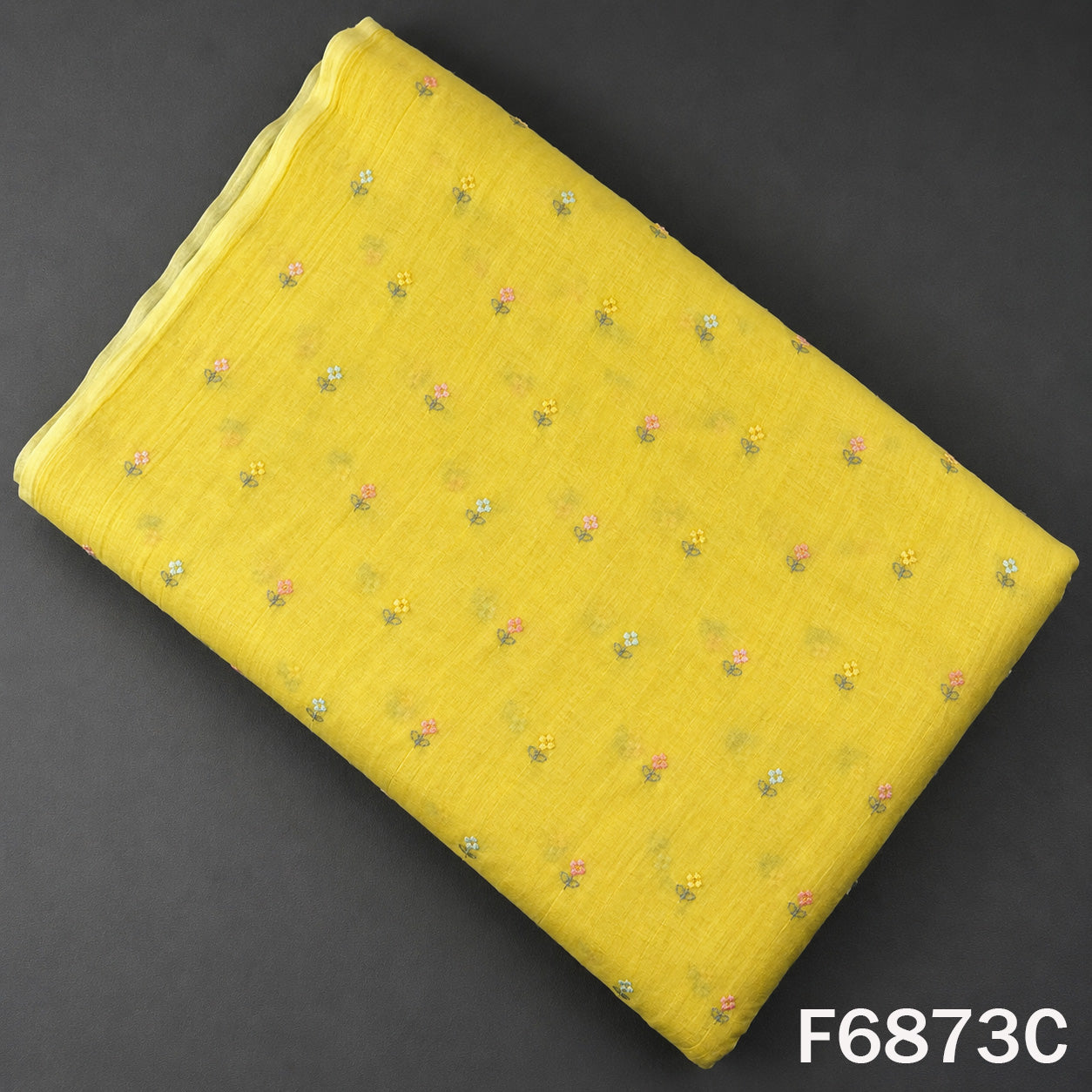 Thread Work Mul Chanderi Fabric - F6873