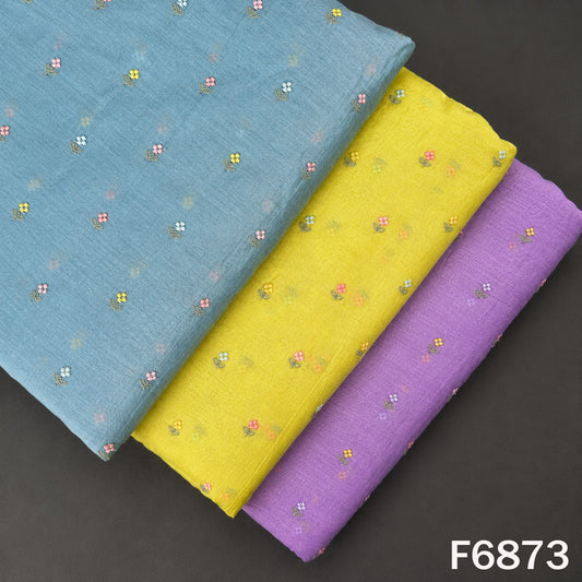 Thread Work Mul Chanderi Fabric - F6873
