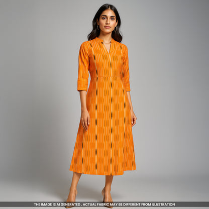 Ikkat  Handloom Cotton Fabric- F4309