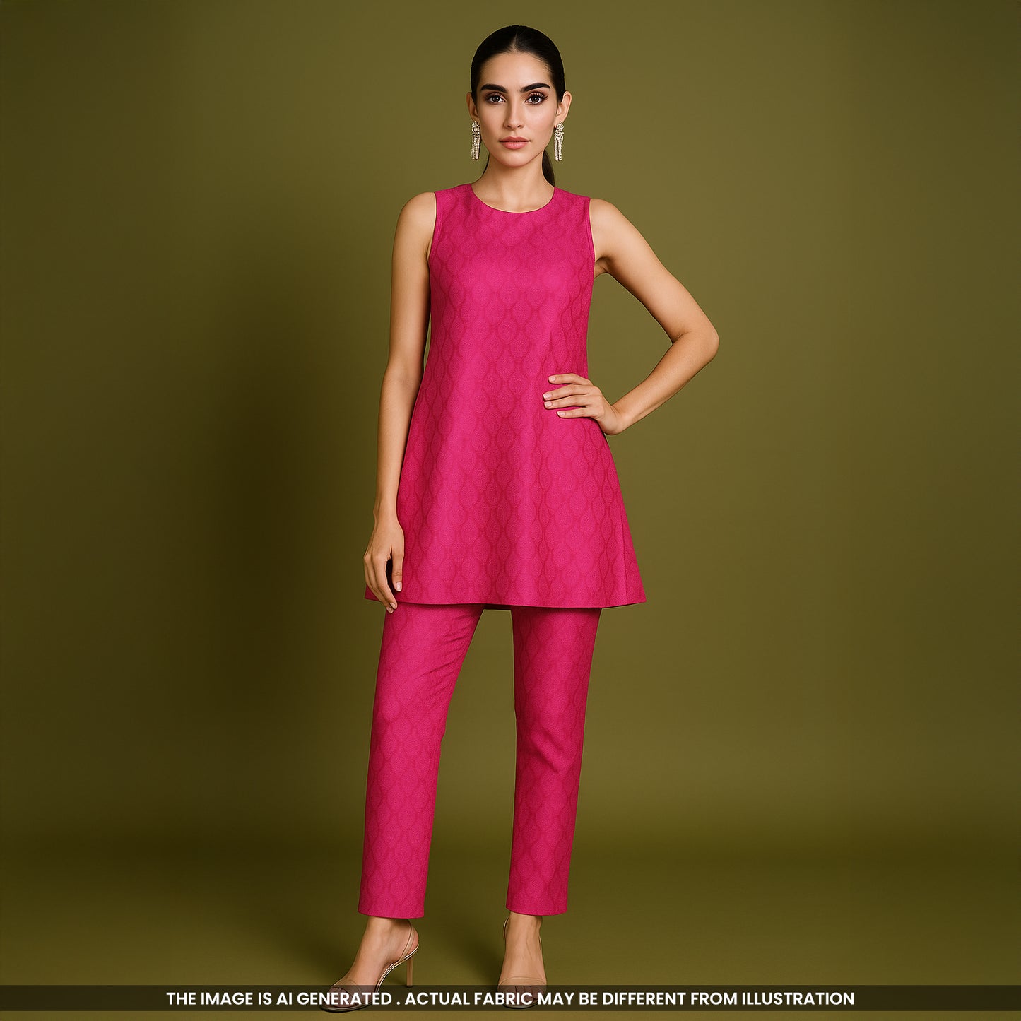 Self Jacquard Brocade Fabric- F3994