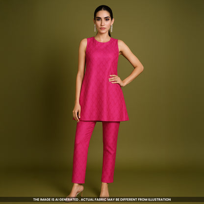 Self Jacquard Brocade Fabric- F3994