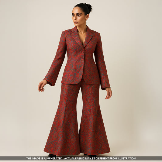 Jacquard Silk Brocade Fabric- F3996