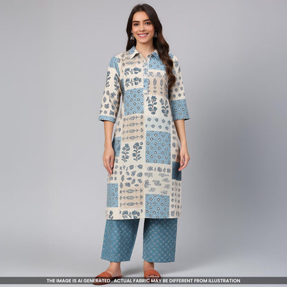 Digital Printed Cambric Cotton Fabric- F4057