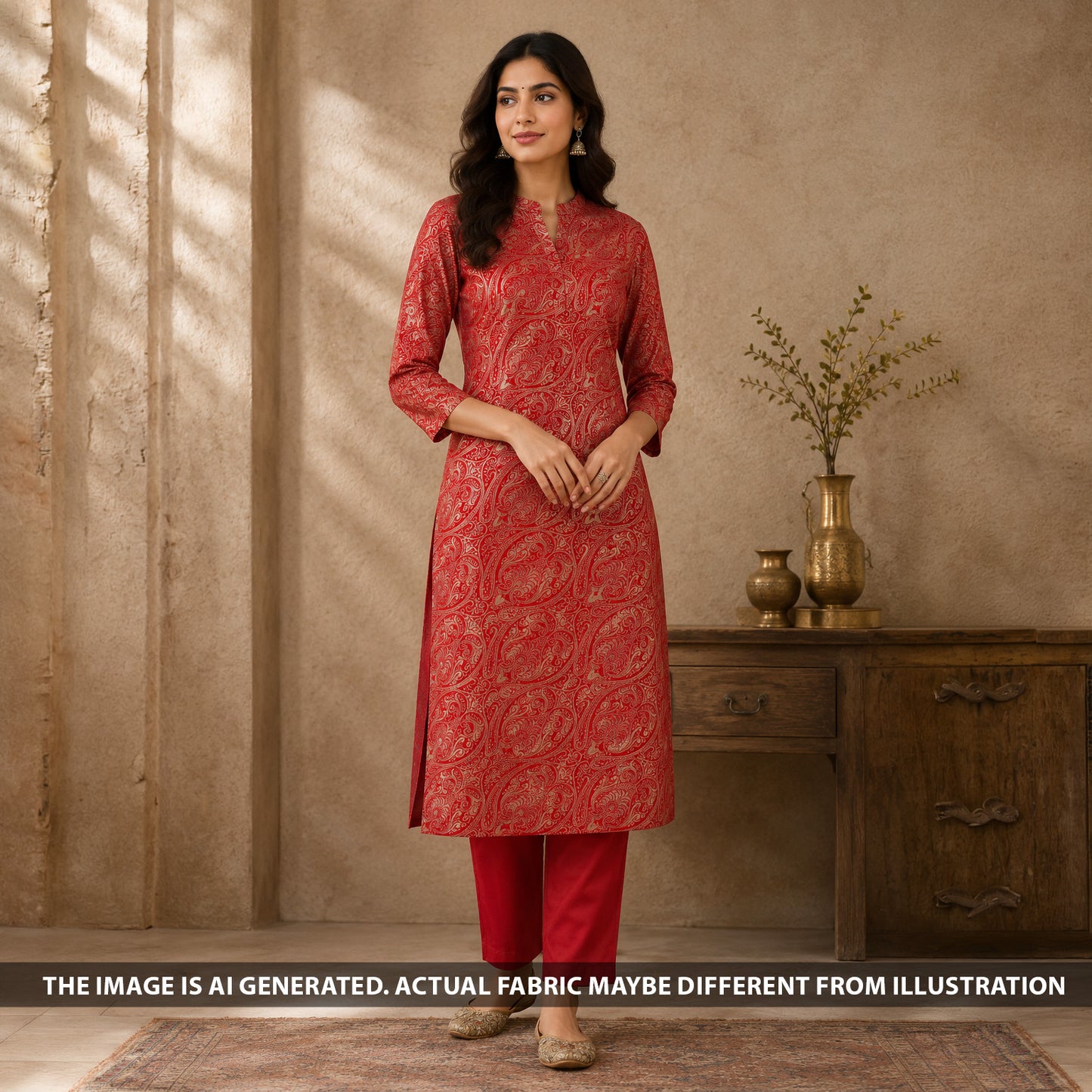 Banarasi Brocade Silk Fabric - F6765