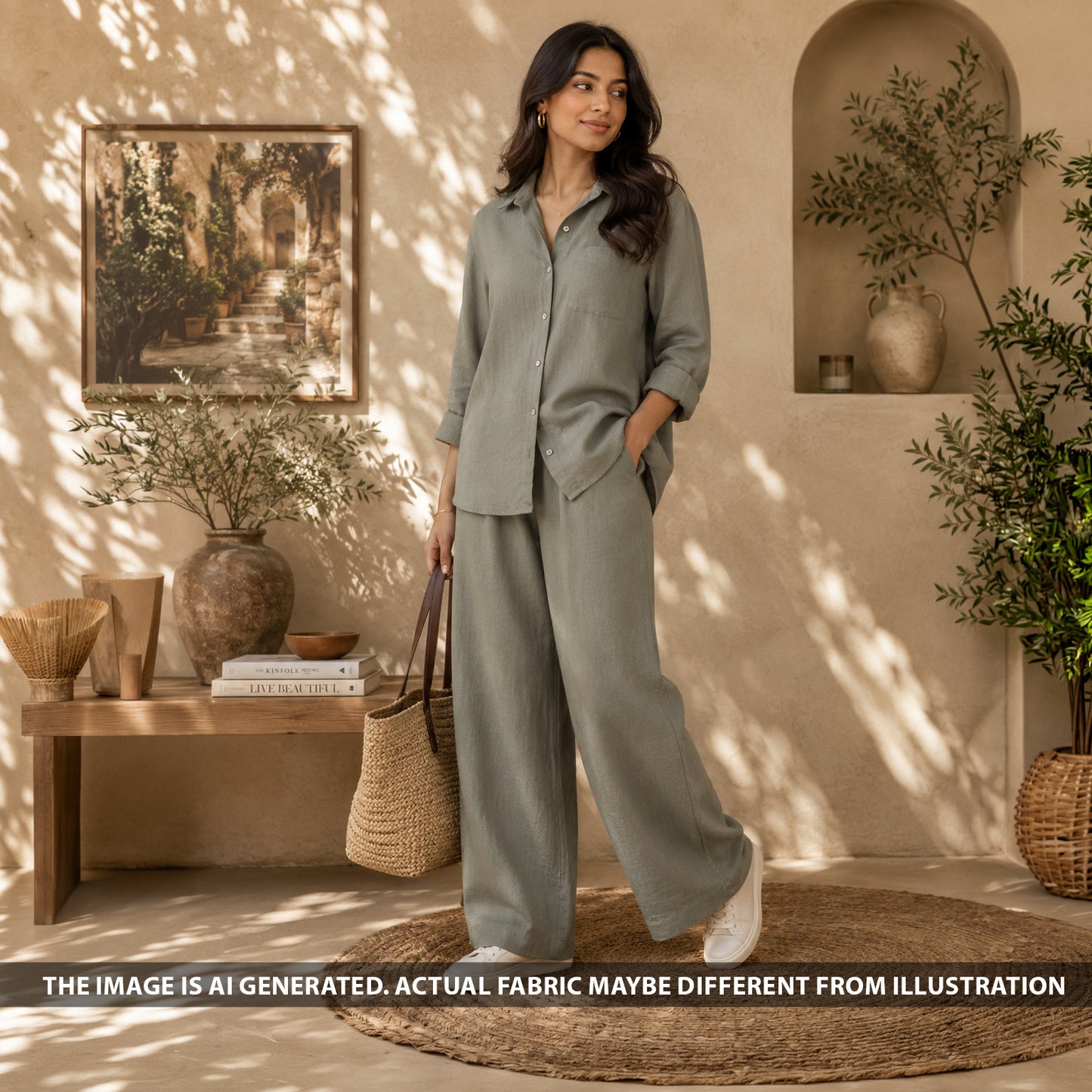 Linen Cotton Fabric - F6747
